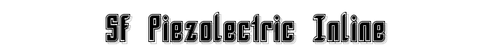 SF Piezolectric Inline font